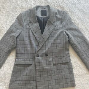 COTTON:ON Classic Women’s Checkered Blazer in Gray